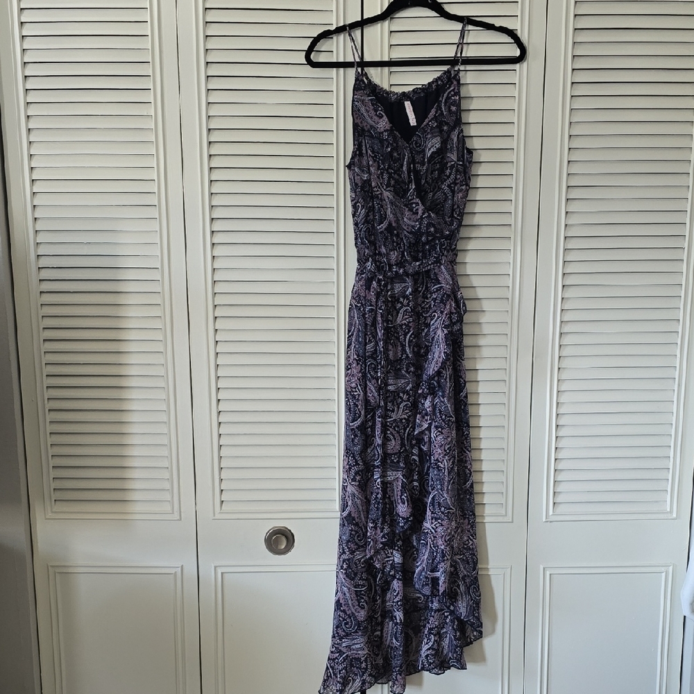 Xhilaration Purple Paisley Maxi Dress